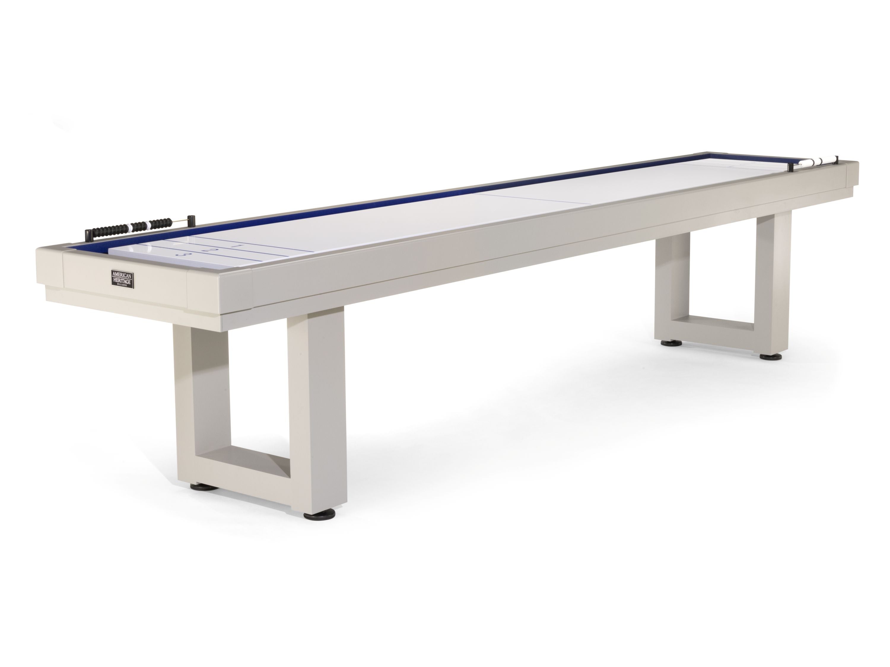American Heritage Lanai 12' Outdoor Shuffleboard Table in Oyster Grey by American Heritage Billiards.