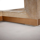 Close-up of a Brunswick Billiards Matanza 8' Slate Pool Table leg with gold base.