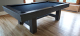 Nixon Rocky 8' Slate Pool Table in Charcoal Finish with Steel Grey Felt