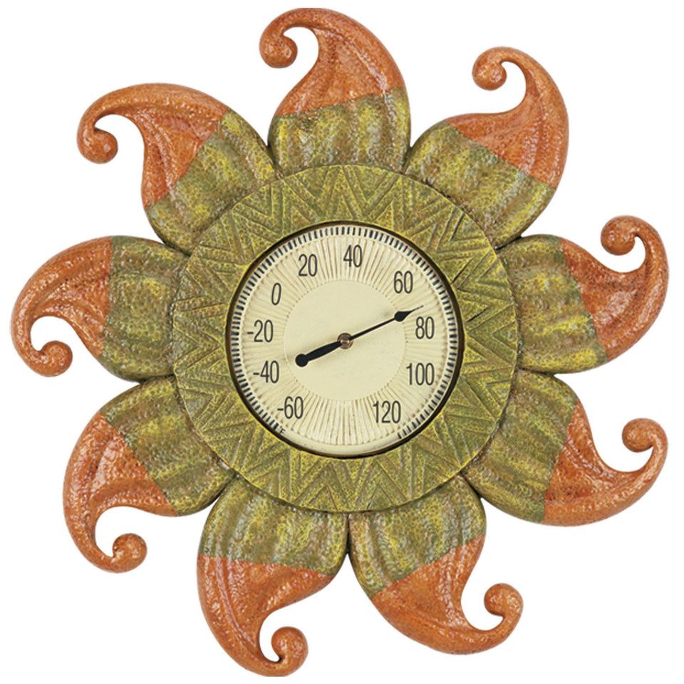 RAM Game Room 24" Outdoor Sun Thermometer shows 66°F—stylish décor by RAM Game Room.