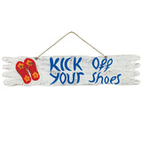 RAM Game Room “Kick Off Your Shoes” Acacia Wood Sign