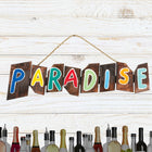 RAM Game Room “Paradise” Acacia Wood Art Sign