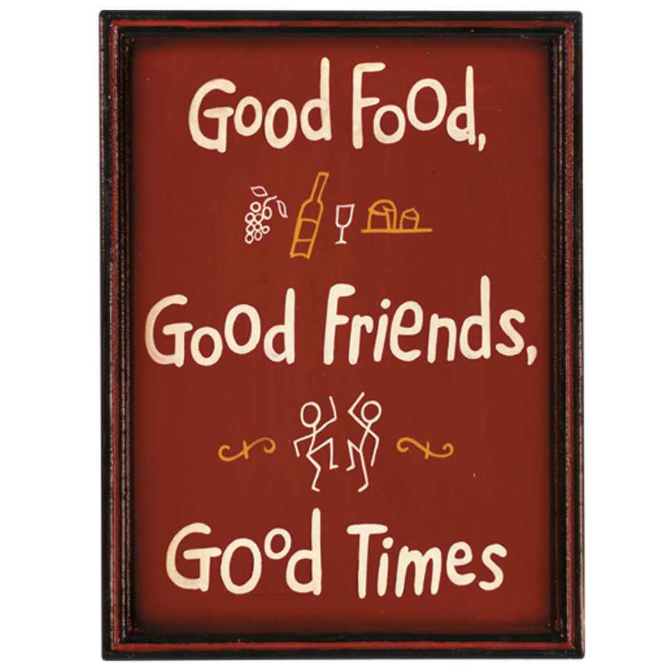 RAM Game Room “Good Food Good Times” Wall Art Sign