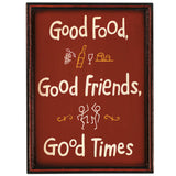 RAM Game Room “Good Food Good Times” Wall Art Sign
