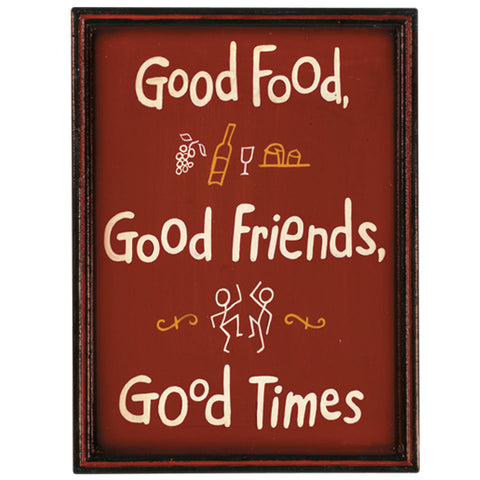 RAM Game Room “Good Food Good Times” Wall Art Sign