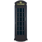 RAM Game Room Old English Telephone Booth Cue Holder stores pool cues with classic British style.