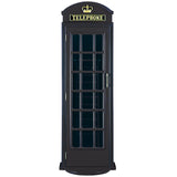 RAM Game Room Old English Telephone Booth Cue Holder stores pool cues with classic British style.