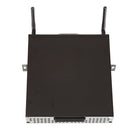 Black electronic device with antennas on a white background