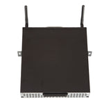 Black electronic device with antennas on a white background
