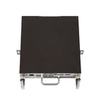 Black electronic device with connectors on a white background