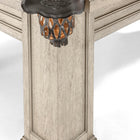 Close-up of Brunswick Billiards OAKLAND II 8' Pool Table corner pocket with blue felt and balls.