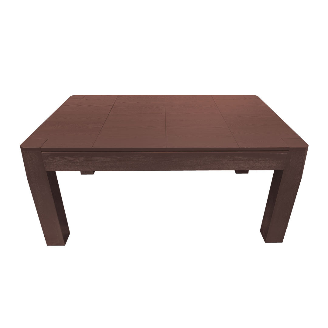 Game Theory Origins Game Table in American Walnut, four-legged, front view on white background.