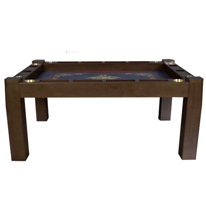Game Theory Origins Game Table in American Walnut with cup holders and recessed play area.