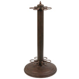 RAM Game Room 24" H Pool Cue Holder - Old Brown keeps cues organized with circular holders.