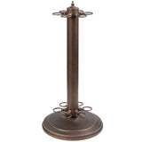 RAM Game Room 24" H Oil Rubbed Bronze Pool Cue Holder organizes cues with circular rings.