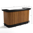 RAM Game Room Prohibition 84" Cocktail Bar in Walnut; 84"W x 31.5"D x 44.5"H.