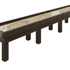 Champion 14' Palo Duro Shuffleboard Table with scoring marks and Canadian Maple playfield.