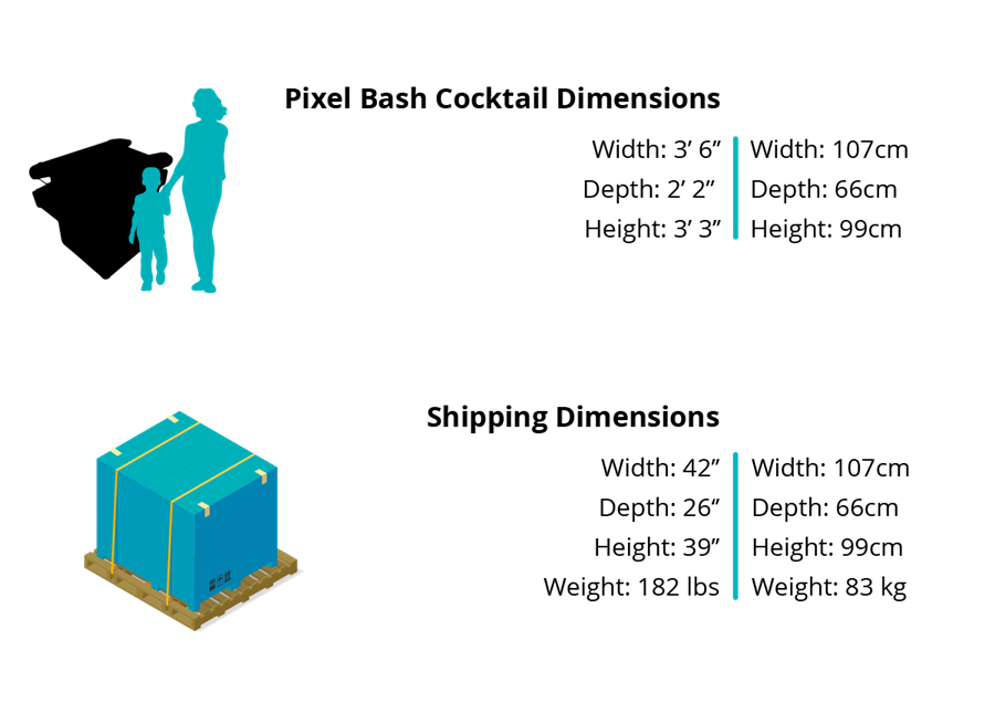 Bandai Namco Pac-Man's Pixel Bash Home Cocktail in "Estate Grey"