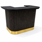 Black bar with gold base on a white background