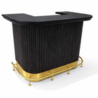 Black bar with gold base on a white background