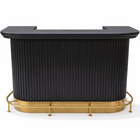 Black bar with gold base on a white background