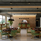 Luxury casino room with a RAM Game Room Walnut Prohibition Texas Hold'em Poker Table.