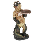 RAM Game Room 35" H Gator Waiter Figurine adds fun reptile décor to any space.