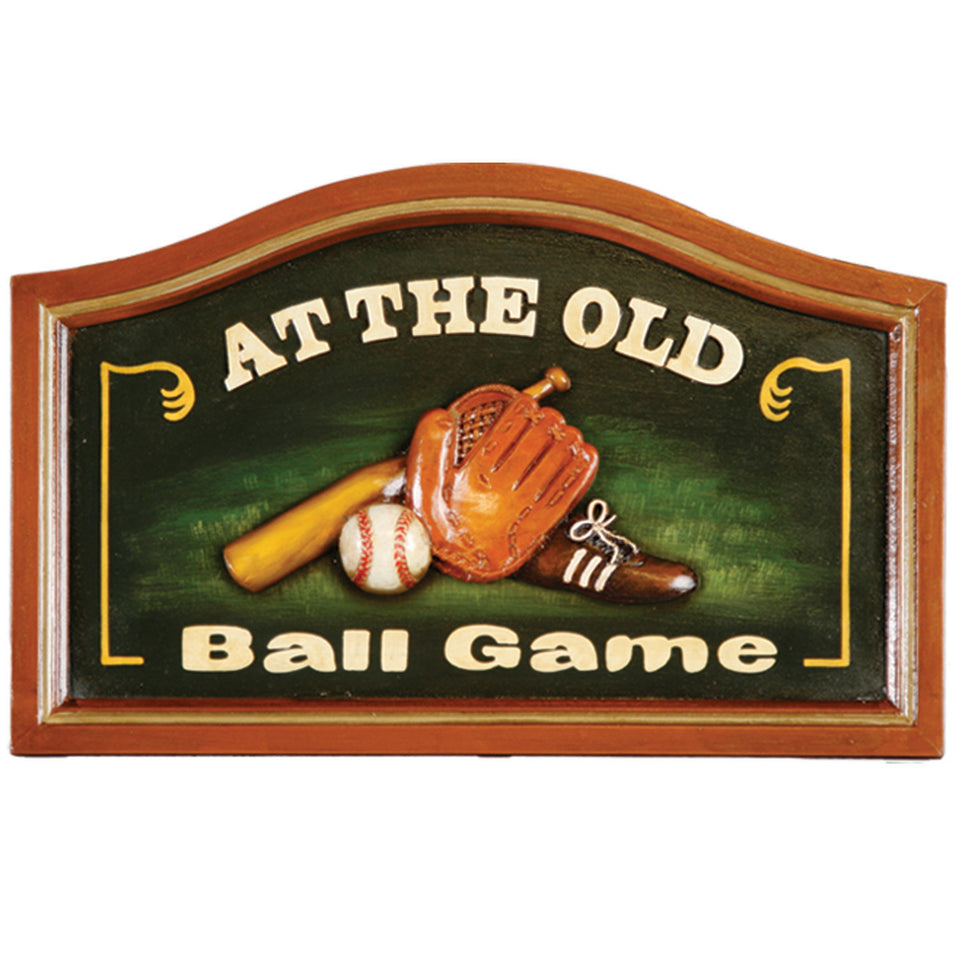 RAM Game Room "At The Old Ball Game" sign, perfect wall art for your game room.
