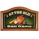 RAM Game Room "At The Old Ball Game" sign, perfect wall art for your game room.