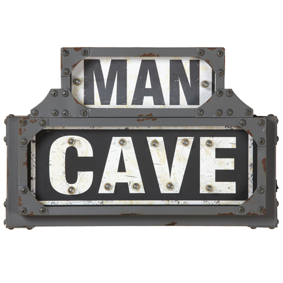 RAM Game Room “Man Cave” lighted metal wall sign—ideal for your game room decor.