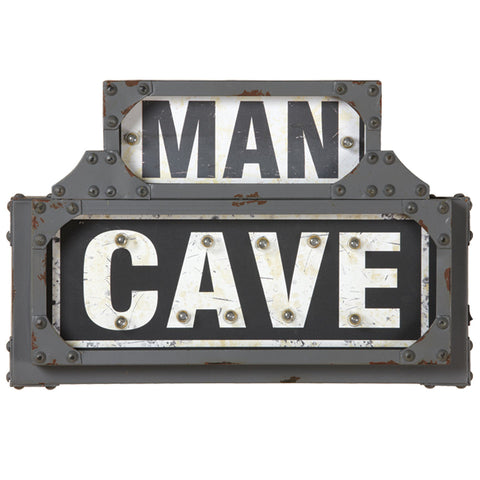 RAM Game Room “Man Cave” lighted metal wall sign—ideal for your game room decor.