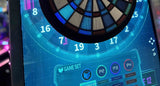 Digital dartboard with digital interface on a screen
