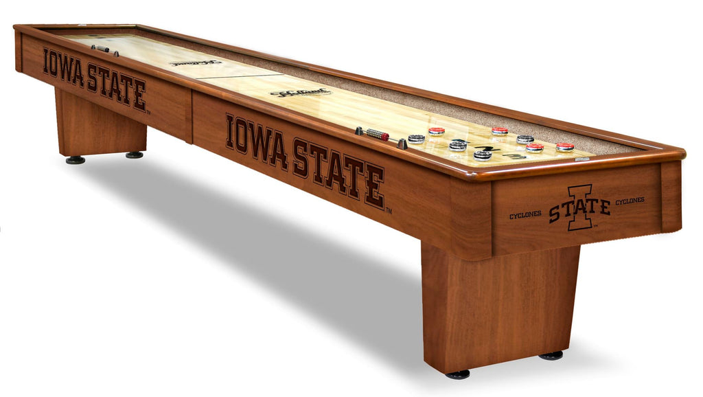 College Holland Bar Stool Iowa State 12' Shuffleboard Table