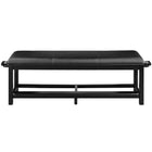 RAM Game Room Spectator Storage Bench in black with padded seat, viewed from the front.
