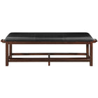 RAM Game Room Spectator Storage Bench in cappuccino with padded black seat and lower shelf.