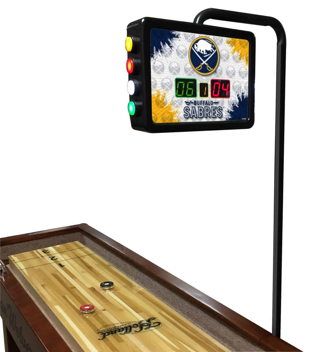 NHL Holland Bar Stool Buffalo Sabres 12' Shuffleboard Table w/ Scoreboard