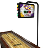 College Holland Bar Stool Louisiana State 12' Shuffleboard Table w/ Scoreboard