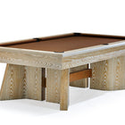 Brunswick Billiards Sagrada 8' Slate Pool Table in Sandwashed with brown felt.