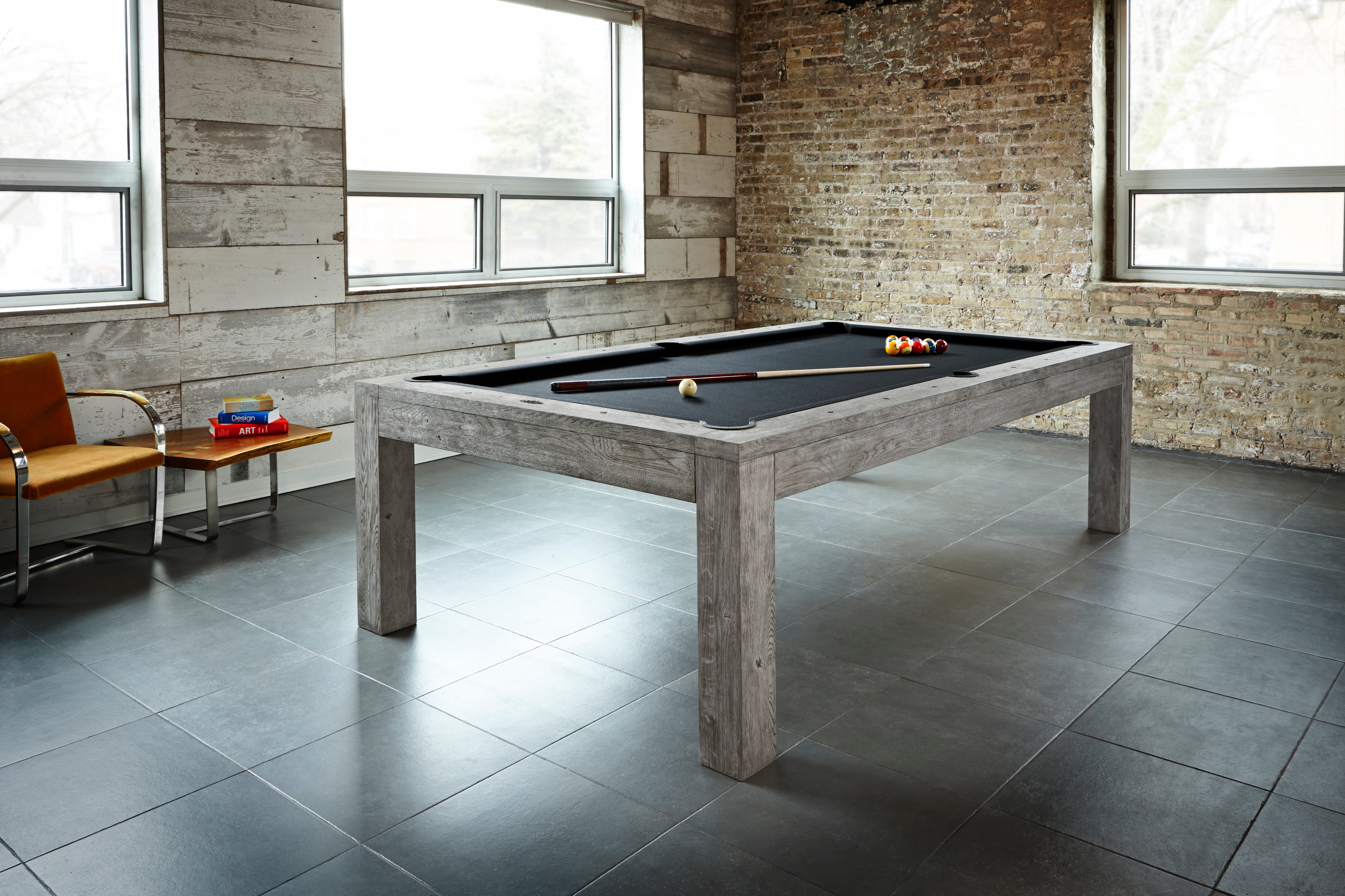 Brunswick Billiards Sanibel 8' Slate Pool Table in Rustic Grey