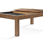 Brunswick Billiards Sanibel 7' Slate Pool Table in Rustic Dark Brown with removable tabletop.