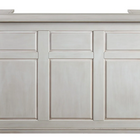 The RAM Game Room 72" Bar in antique white features a classic paneled front design.