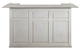 The RAM Game Room 72" Bar in antique white features a classic paneled front design.