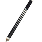 Close-up of the Lucasi Limited Edition LUX67 Cue in matte black with Kamui Pro tip and metal joint.