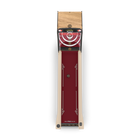 Skee-ball machine with wooden frame and red center on a white background