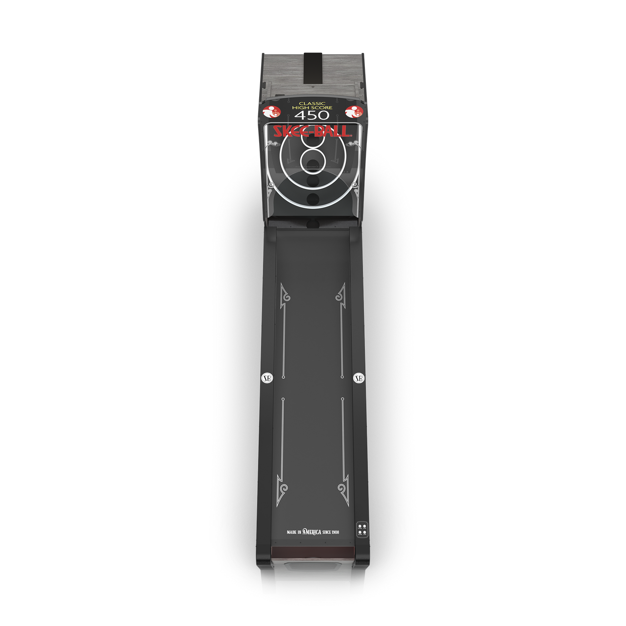 Black electronic device with digital display on a white background