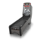 Pinball machine with digital display on a white background