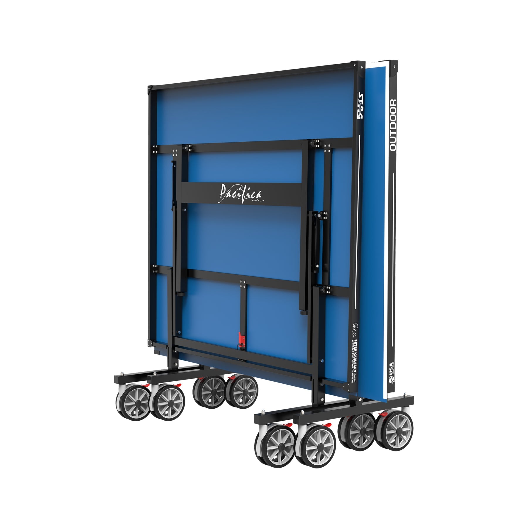 Kettler STAG Pacifica Blue Outdoor Table Tennis Table 2Player Bundl