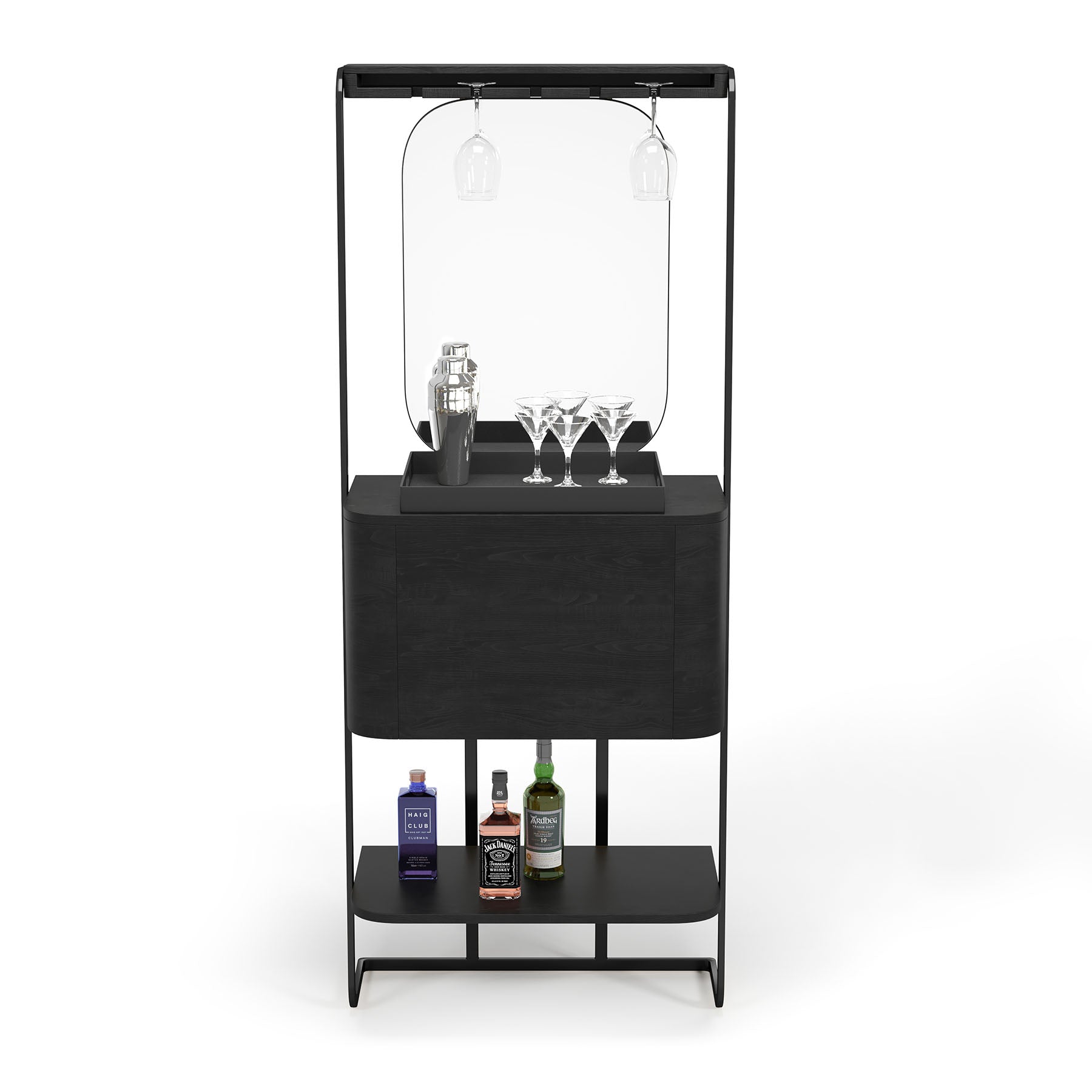 RAM Game Room Prohibition Mini Cocktail Bar in black—bar only, by RAM Game Room.