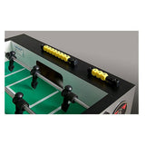 Close-up of a Tornado T-3000 Professional Foosball Table scoreboard with yellow markers.