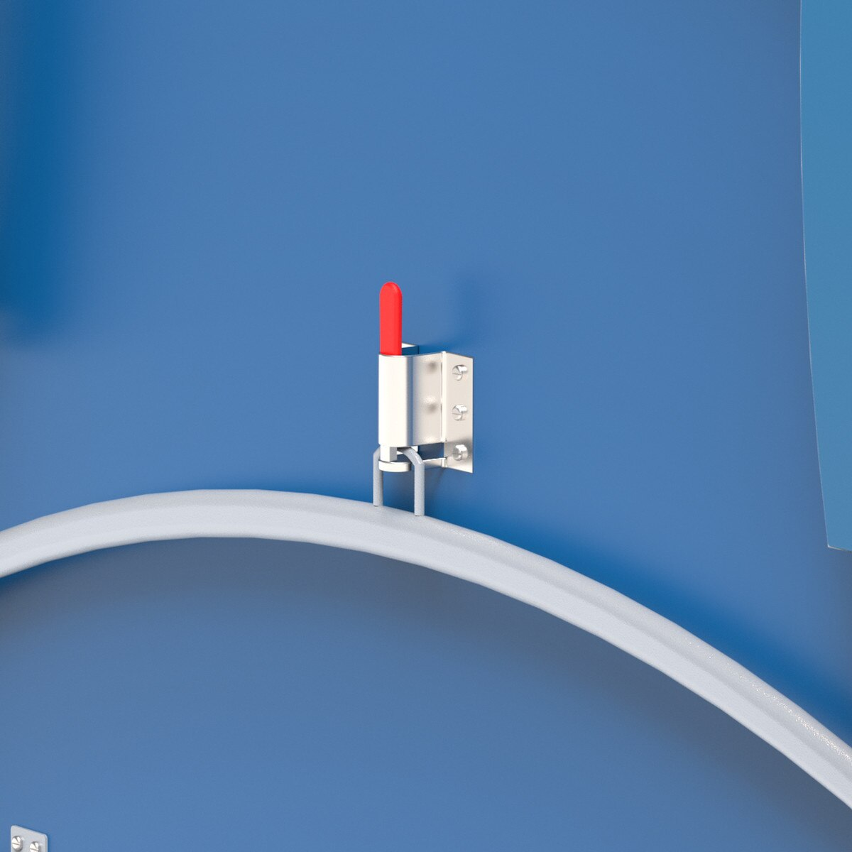 Lock up system on blue table top